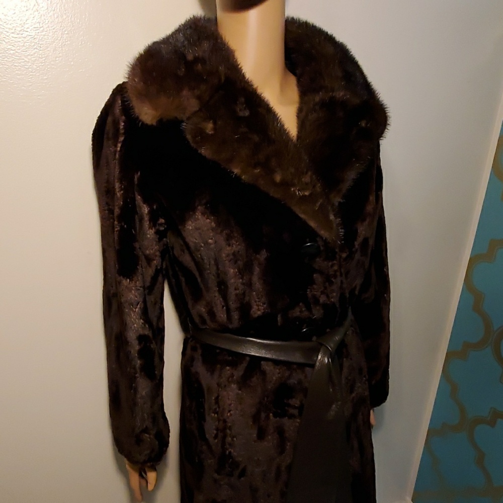 Mink collar Fur Coat